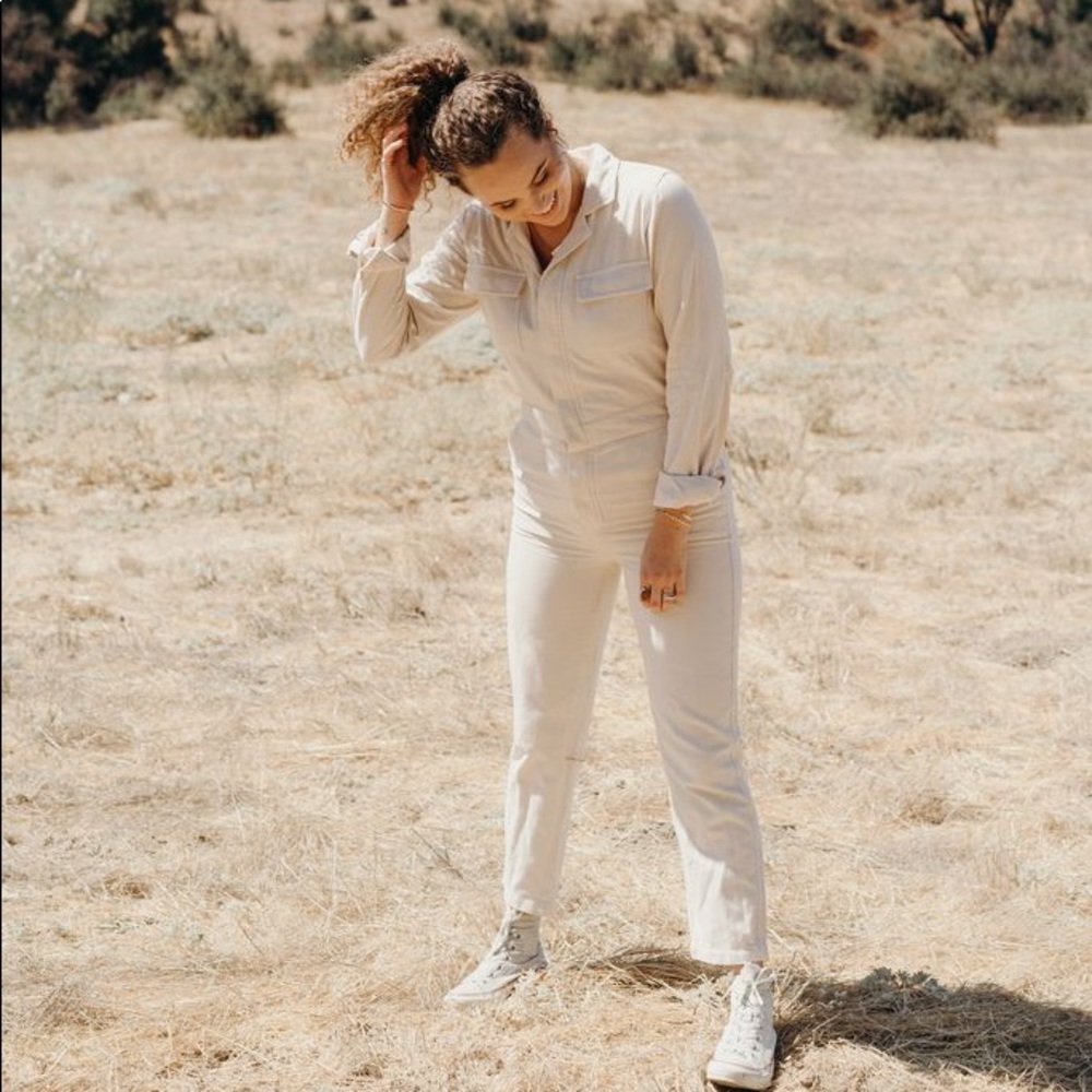 The Charlie Jumpsuit in Ecru. XS